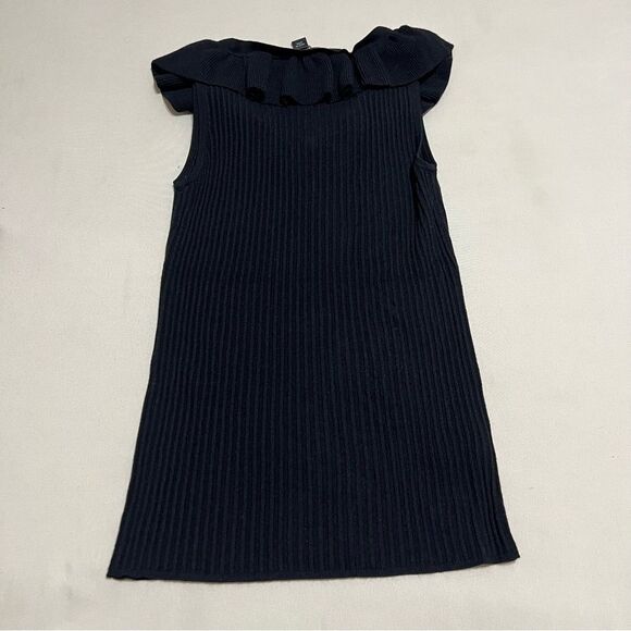 Ann Taylor SP Black Ruffled Sleeveless Top - Picture 2 of 5